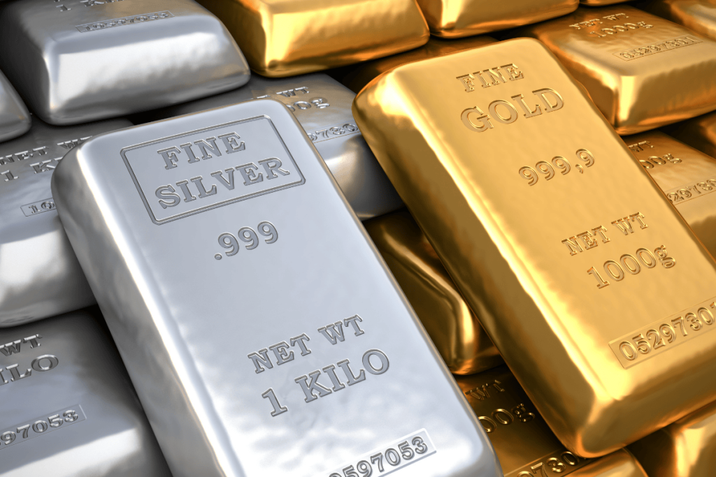 silver and gold bullion