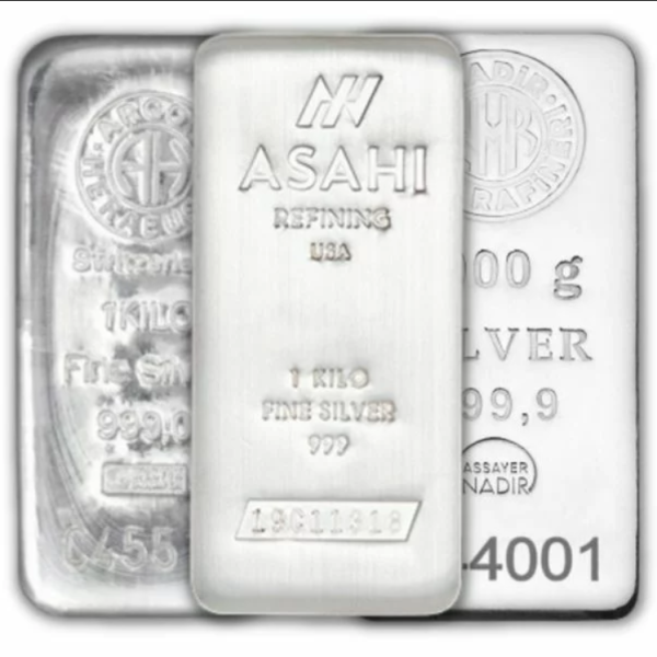 1 Kg Casted Silver Bars