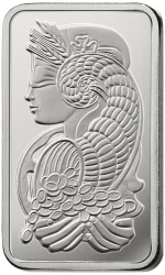 1 oz Silver Bar PAMP Lady Fortuna Minted
