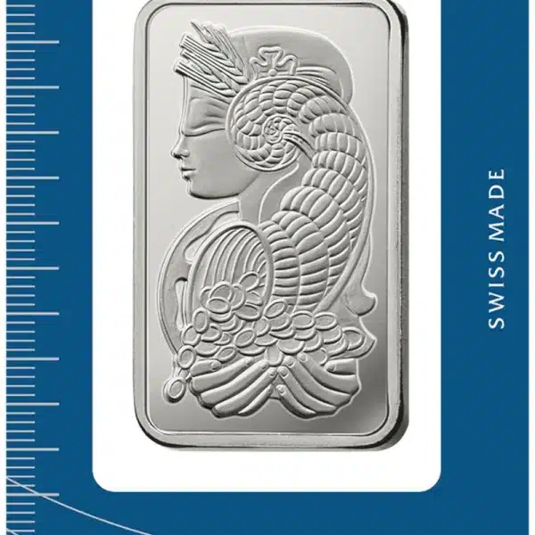 1 oz Silver Bar PAMP Lady Fortuna Minted