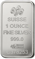 1 oz Silver Bar PAMP Lady Fortuna Minted